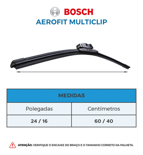 Palheta Parabrisa Multiclip Bosch Fiat Fastback 2023 A 2024