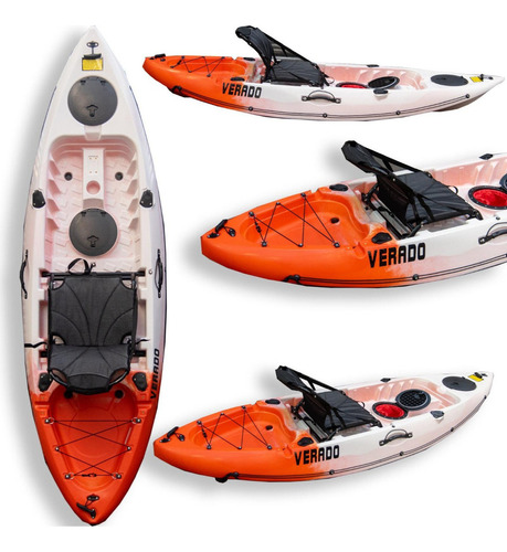 Kayak De Pesca Verado Tr 25 Silla Porta Caña Tambucho Nautic Color Naranja