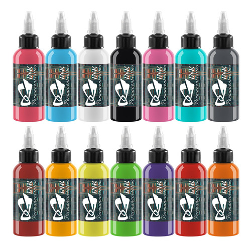 Baodeli Juego De 14 Colores De Tinta De Tatuaje, 1 Oz (1.0 F