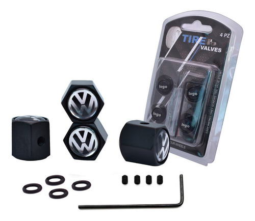 Tapones Seguridad Valvula Llanta Aire Logo Volkswagen Up!