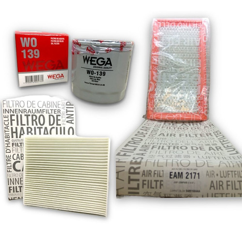 Kit 3 Filtros Jeep  Compass  2.4 2006 - 2011 Aceite Aire Hab