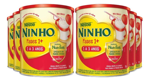 Ninho Fases 1+ Nestlé Kit Com 6 Latas De 800g Cada
