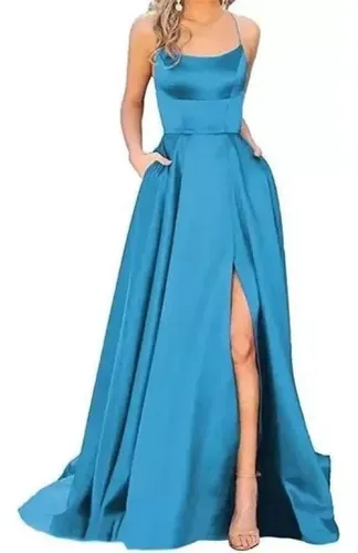 Vestido de fiesta corto adelante y largo 2025 atras
