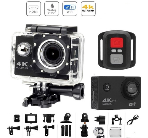 Imagen 2 de 2 de Camara Go Pro 4k Con Wifi Deportes Casco Sumergible Control