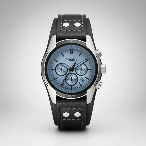 Relógio Fossil Ch2564/0kn Coachman Preto Azul Couro | Parcelamento