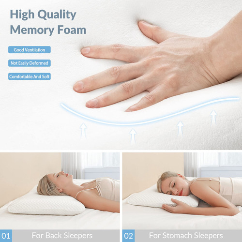 Am Aeromax Almohada De Espuma Viscoelástica Hiperdelgada Ta