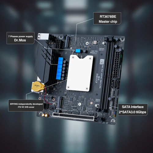 Erying Mini Itx Cpu Combo De Placa Base - Intel Core Ih Con
