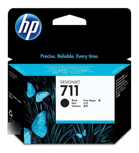 Cartucho De Tinta Negra Hp 711 80 Ml Plotter T120-t130-t520-