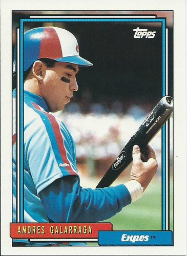 Barajita Andres Galarraga Topps 1992 #240 Expos