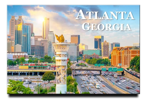 Atlanta Iman Para Nevera Recuerdo Viaje Georgia Torre Olimpi