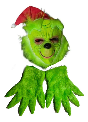 Máscara De Grinch Con Manos 