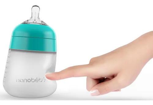 Nanobébé Biberón De Silicona Anti-cólicos 270ml/9oz 0m+ 3pz