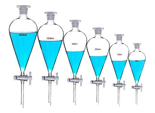 Embudo De Separación De Vidrio De Borosilicato De 500 Ml Emb