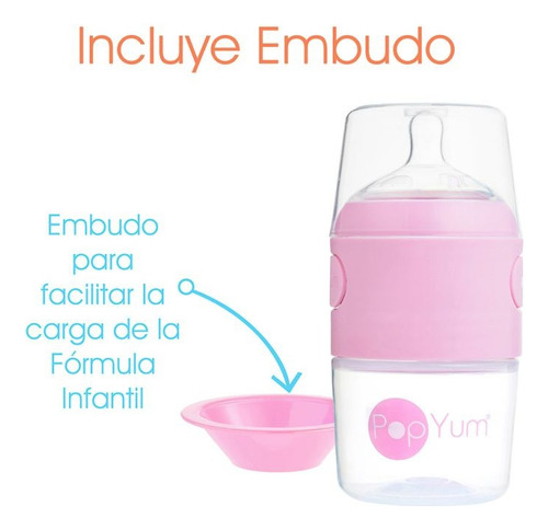 Set 2 Biberones Pop Yum 5oz/150 Ml Para Mezclar Fórmula