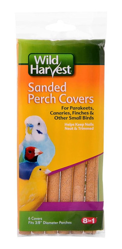 Wild Harvest P-84141 Sanded Perch Covers For Small Birds, 6-