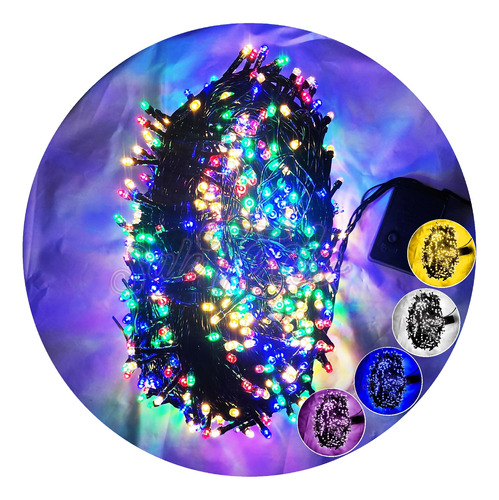 Luces De Navidad Guirnalda 600 Led Decoración Full Colores