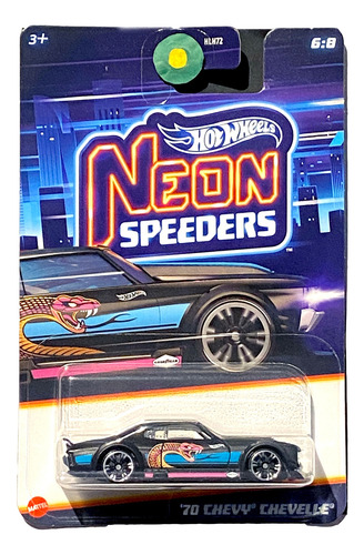 8 Hot Wheels Neon Speeders Serie Completa 2024 70 Chevy Chevelle