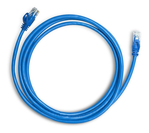 Cable Utp Rj-45 Categoria 6e Azul 3 Metros 1gbps Extencion