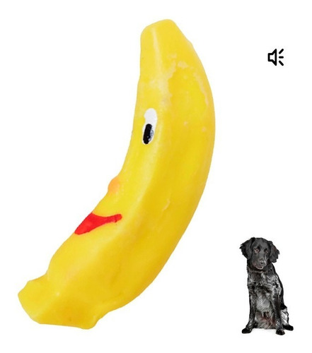 Juguete Sonoro Mordible Mascotas Chifle Diseño Bananita