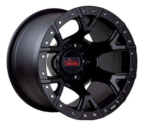 Llantas 15x10 6x139.7 Et-44 Ams Matte Black Qc661 (set De 4