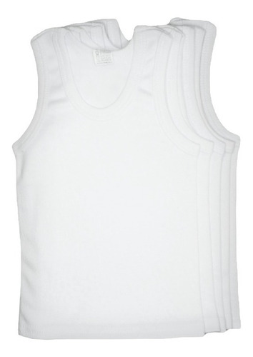 Camiseta Niño Blanca Mayoreo 12 Pack Talla 1, 2 O 3
