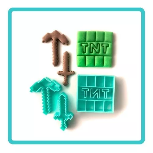 Bolo de Pasta Americana: Bolo Minecraft redondo verde e TNT de
