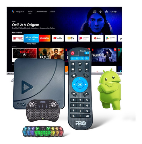 Tv Box Smartpro 4k Android Proeletronic + Mini Teclado 