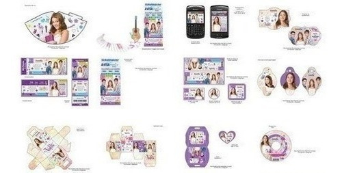 Kit Imprimible Violetta Tarjetas Cotillon Candy Bar Cumple