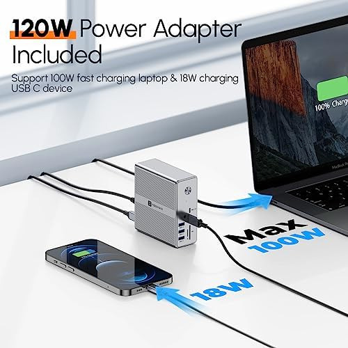 Tobenone Displaylink Docking Station Monitor Triple Con Adap