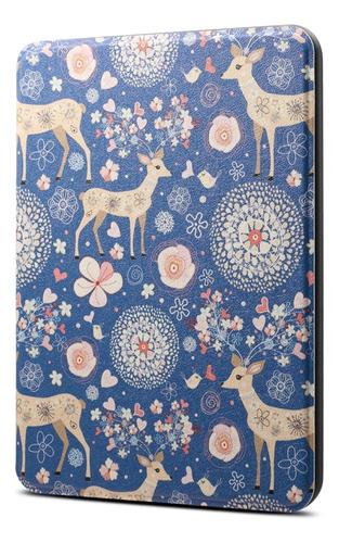 Funda De Piel Con Estampado De Colores Para Amazon Kindle Pa