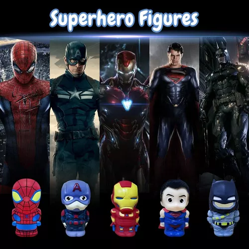 Marvel Super Hero Adventures - Figura de acción de 5 pulgadas, incluye el  Capitán América, Spider-Man, 5 accesorios, juguetes de Pascua para niños