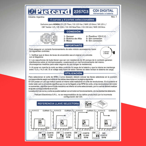 Cdi Digital Corte Programable Cg Titan 125 / 150 / Fan Bross