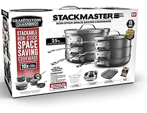 Granitestone Stackmaster De 15 Piezas, Compatible Con Inducc