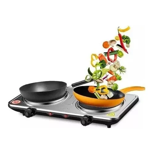 comprar Parrilla Cocina Eléctrica Portátil 2plato Cocinilla Encimera