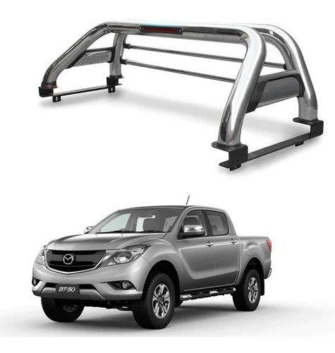 Barra Antivuelco Acero Inoxidable Mazda Bt50 2013-2020