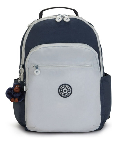 Mochila Escolar Grande Kipling Seoul True Blue Azul Escuro