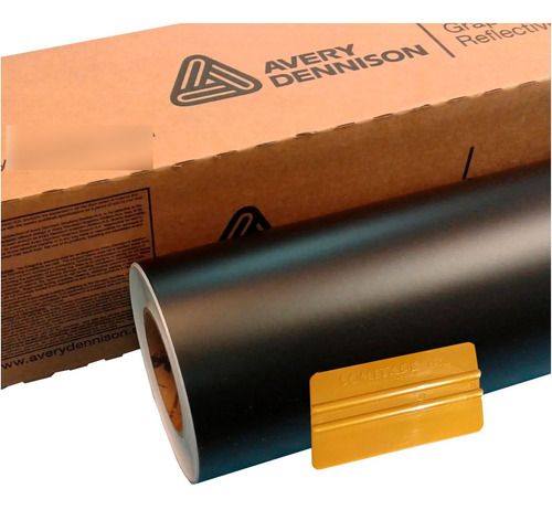 10 Mt De Vinil Negro Mate Avery 61cm
