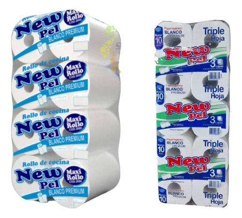 Papel Higienico H/triple + Bolson Rollo Cocina 200 Paños