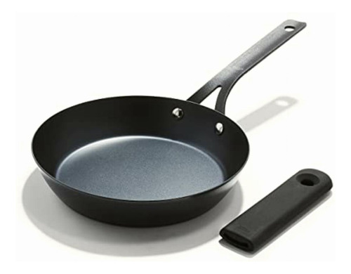 Oxo Obsidian 8-in Carbon Steel Frying Pan With Silicone