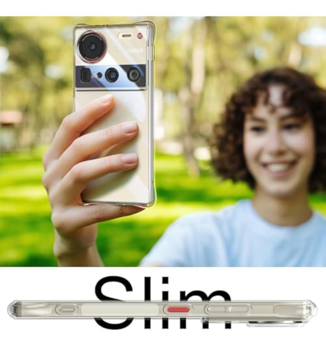 Capa Transparente À Prova De Quedas Para Zte Nubia Z70 Ultra