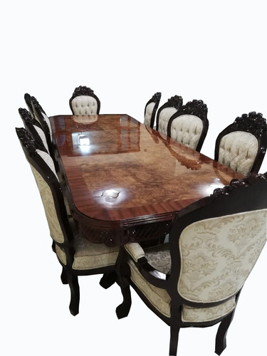 Mesa Comedor Luis Xv 10 Personas Fino Elegante