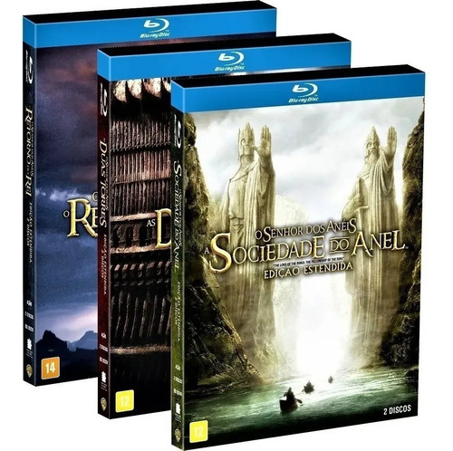 Imagem 1 de 2 de Box Blu-ray O Senhor Dos Anéis Trilogia Estendida - Lacrado
