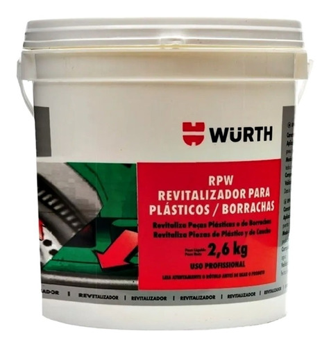 Rpw Revitalizador De Plastico E Borracha Wurth 2.6kg