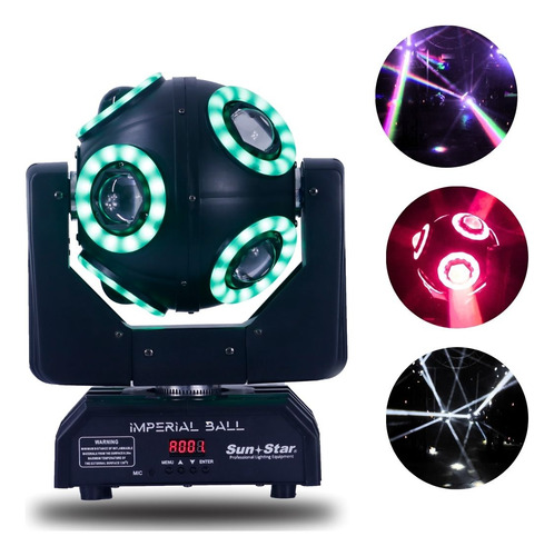 Cabeza Móvil Efecto Led Tildeo Infinito 8 Rayos Beam