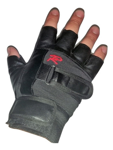 Guantes Cuero Doble Amarre-pesas-gym-entrenamiento-ciclismo