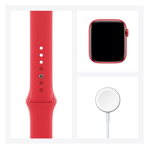 Imagen 7 de 8 de Apple Watch Series 6 (GPS+Cellular) - Caja de aluminio (PRODUCT)RED de 44 mm - Correa deportiva (PRODUCT)RED