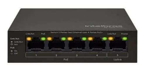 Switch 5 Portas Fast Sf 500 Poe Com 4 Portas Poe Nf