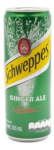 11 Pack Refresco Ginger Ale Schweppes 355 Ml