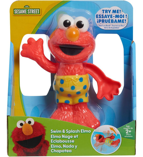 Barrio Sésamo Swim And Splash Elmo Wind Up Bath And Pool Toy