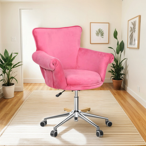Monibloom Silla De Escritorio De Maquillaje Con Reposabrazos
